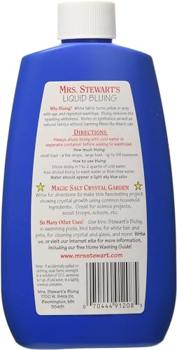 Mrs. Stewart's Concentrated Liquid Bluing - Great for Laundry - 8-ounce Bottle (Pack of 2)