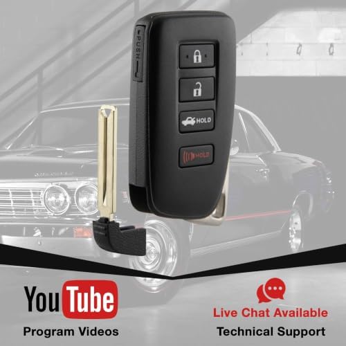 Remote Key Fob 4-Button Smart Replacement for 2020 2021 2022 2023 2024 2025 Lexus IS300 IS350 RC300 RC350 RC F (HYQ14FLB, 89904-53E71, 89904-53E70, 89904-24340) — 사진 3