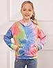 Arshiner Girls Hoodies Tie-dye Kids Hooded Sweatshirt Casual Fashion Long Sleeves Hoodie Top for Girls 9-10 years #4