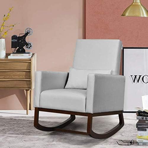 Modern Rocking Chair Sofa with Pillow 2 in 1 (Gray)
