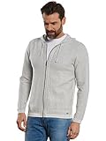  engbers Herren Cardigan mit Galonstreifen, 32740, Grau in Größe 4XL