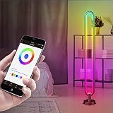 【Cree una atmósfera ideal】: la lámpara de pie UCMDA tiene 16 millones de efectos de color, puede elegir según sus propias preferencias. Controla fácilmente a través de la aplicación móvil o Bluetooth, creando un ambiente cálido y romántico.