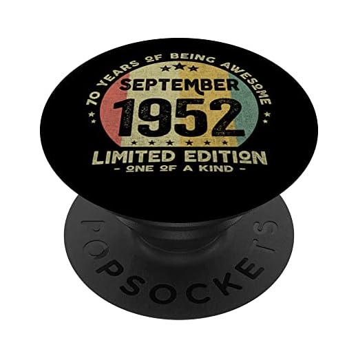 Regalo 70 años Cumpleaños Hombre Mujer - Septiembre 1952 PopSockets PopGrip Intercambiable