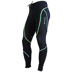 NUCKILY Fahrradhose Herren Winter Lang 3D gepolsterte Legging Radsport Lange Hosen Atmungsaktiv Radhose Herren Lang für Herbst Frühling