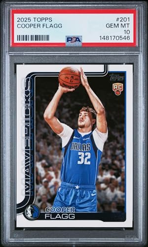 Graded 2025 Topps Cooper Flagg #201 Rookie RC Basketball Card PSA 10 Gem Mint