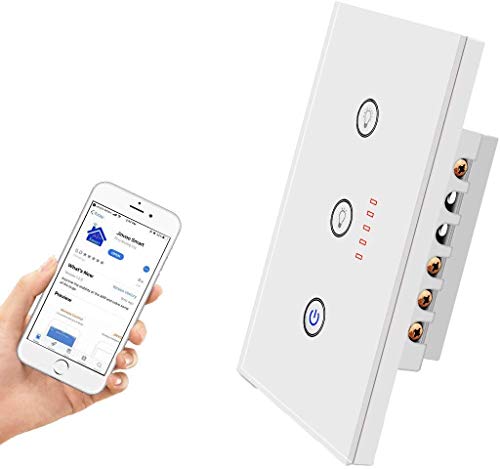 Jinvoo Smart Dimmer Switch, China Tempered Glass Panel, App Remote Control, Voice Control, Easy Installation, Use With Alexa, Google Assistant And Ifttt, #TOP6