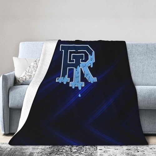 Uri University of Rhode Island Rams Fleece Blanket, Very Soft Microfiber Flannel Blanket for Couch Warm and Cozy for All Seasons