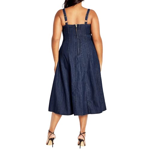 City Chic Women's Apparel Women's Lula Denim Dress2