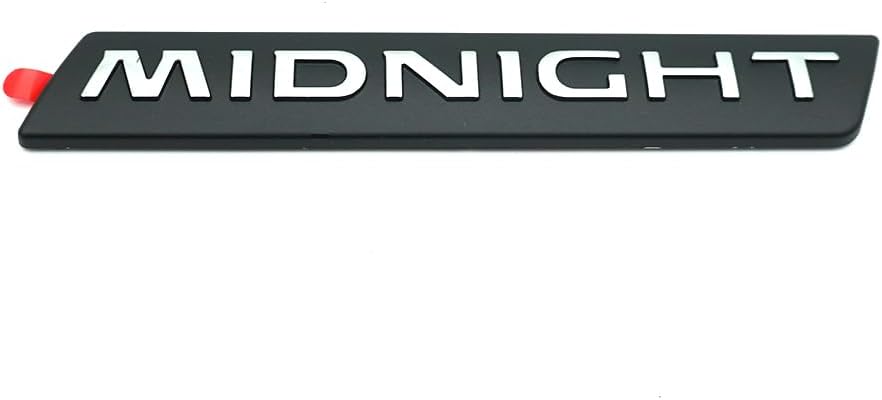 Pair Set Midnight Edition Rear Trunk Fender Decals Sticker Emblem Badge Nameplate (Black Silver)