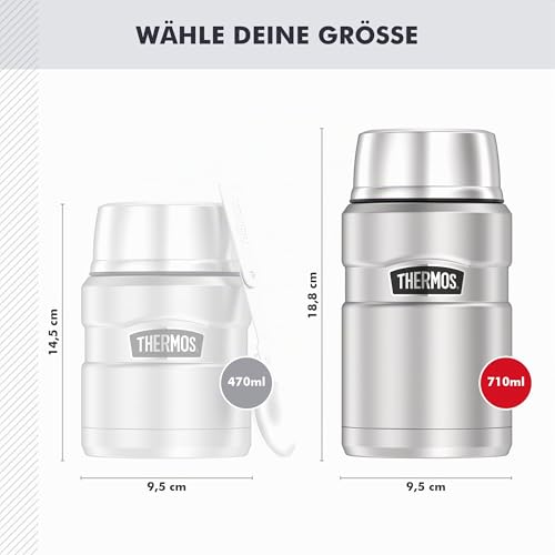Foto von Thermos STAINLESS KING Thermobehälter 0,71 l, 14h heiß, stainless steel