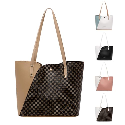 AWAVM Bolso Grande Mujer Tote Bag para Ordenador Portátil y Trabajo en Cuero (Coffee) AWAVM Bolso Grande Mujer Tote Bag para Ordenador Portátil y Trabajo en Cuero (Coffee)