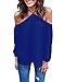Vemvan Women's Spaghetti Halter Off The Shoulder Blouse Long Sleeve Shirt Tops