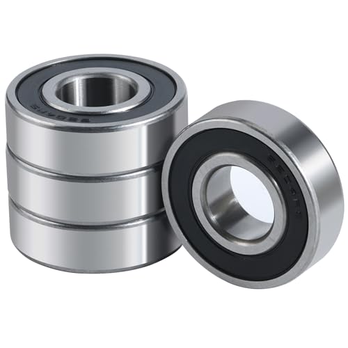 4 Stück Kugellager, 6204-2RS Rillenkugellager, 20x47x14mm, geeignet für DIY, Drehbank, 3D-Drucker, Motoren, Generatoren und Gartengeräte usw