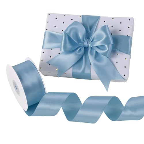 BVIEAKD Dusty Blue Satin Ribbon 1-1/2