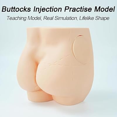 Buttock Injection Model Intramuscular Injection Training Model with Removable Skin Module and Rectal Module for Medical Educational Training Aid