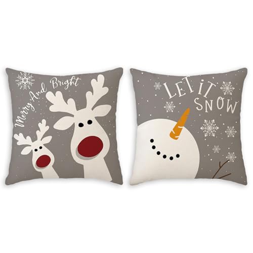 GTYARYUA Weihnachtskissen, 2 PCS Weihnachtspolster, Winter...