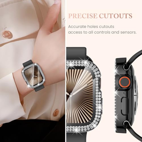Goton 4-Pack Bling Case for Apple Watch Series 11/10 Screen Protector Case 46mm, Women Diamond Rhinestone Protector for iWatch Cover Accessories 46 mm by Goton - Image 6