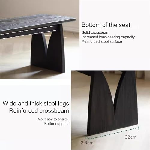 Banco de madera duradera estrecho y resistente para interior 7