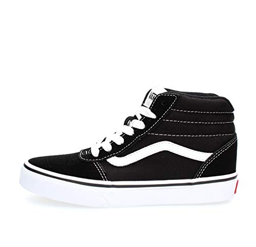 Vans Ward Hi Classic Suede/Canvas Zapatillas Altas Unisex Niños, Negro ((Suede/Canvas) Black/White Iju) 39 EU