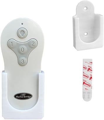 Fan Remote Holder Wall Mount Bracket for Harbor Breeze TR214D, TR214B, TR214A, KUJCE10311, KUJCE10712, A25-FA0138, KUJCE10610 with Adhesive Tape - Holder Only