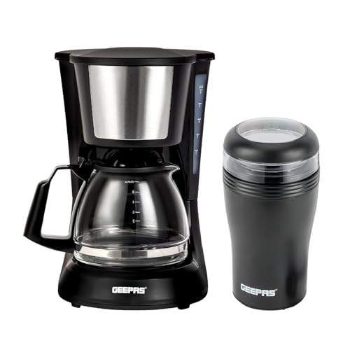 GEEPAS Coffee Machine and Grinder Combo