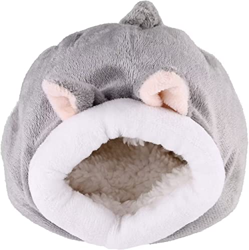 Norhogo - Norhogo Rat Hamster Maison Lit Hiver Hérisson Sac Douillet Petit Animal Domestique Grotte Cage Nid Accessoires Mini Coton Mignon (M)