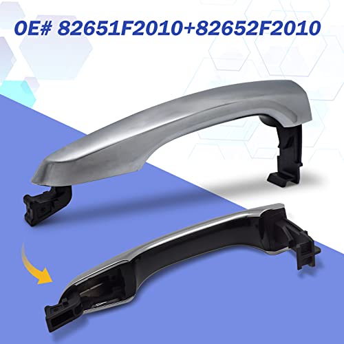 X4Xz Chrome Exterior Outside Door Handle Front Left Driver Side With Cover For 2017-2020 Hyundai Elantra Sedan 82651-F2010 #TOP5