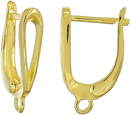 egemmall Fine Sterling Silver Leverback Earring Hook Connector