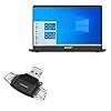 BoxWave Smart Gadget Compatible with RDP GeM Thinbook (15.4 in) – AllReader SD Card Reader, microSD Card Reader SD Compact USB – Jet Black