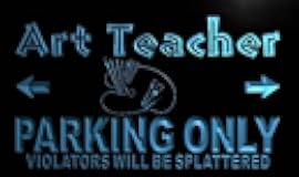 ADVPRO Art Teacher Parking Only LED Sign Neon Light Sign Display n107-b(c)