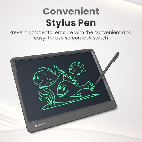 Image of Portronics Ruffpad 15 Re-Writable LCD Screen 38.1cm (15-inch) Writing Pad for Drawing, Playing, Handwriting Gifts for Kids & Adults