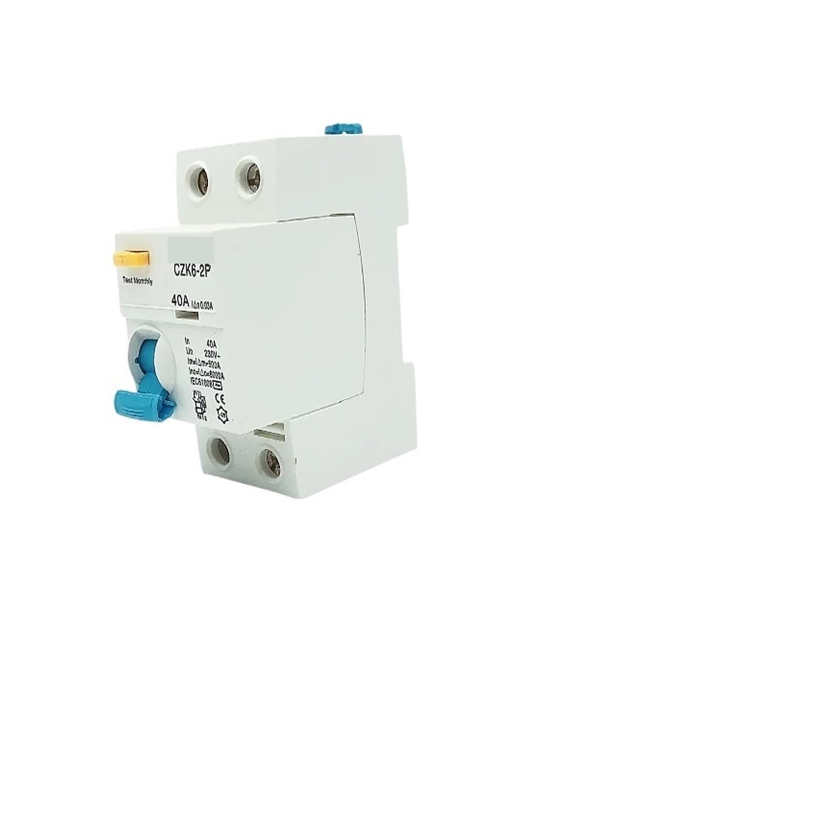 Disjoncteur de fuite de terre RCCB Type AC Interrupteur différentiel 2P 16A 100mA pour panneau solaire