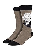 Socksmith Men's Einstein Portrait - Brown Heather