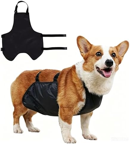 Waterproof Corgi Raincoat, Breathable Dog Belly & Chest Protector...