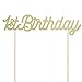 Produktbild DekoHaus Cake-Topper Kuchendeko, Tortendekoration Torten Topper (1st Birthday in Gold)