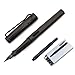 Lamy Safari Fountain Pen, Medium Nib + 5 Black Ink Cartridges (Matte Black)