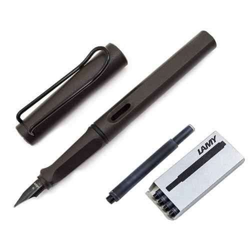 Lamy Safari Fountain Pen, Medium Nib + 5...