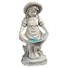 Design Toscano Sophie in her Sundress Garden Statue Bird Bath Feeder, 21 Inch, Polyresin, Antique Stone