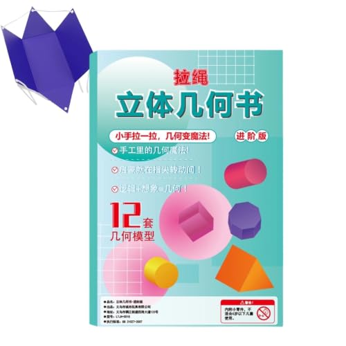 Książka zatrudnienia dla dzieci, w zestawie model 3D i akcesoria do nauki domowej, zeszyt roboczy dla dzieci, geometryczne kształty 3D, na podróż, do domu, szkoły, klasy, szkoły podstawowej