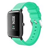 Bandlänge: 212 mm Ouneed Für Huami Amazfit Bip Uhrenarmband Armband, Luxus Sport Soft Silikon Zubehör Uhrenarmband Armband für Huami Amazfit Bip Uhr (Minzgrün)