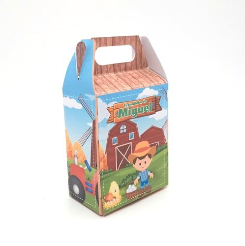 Kit Festa Fazendinha menino caixinhas surpresa personalizadas lembracinha aniversário - 30 unidades