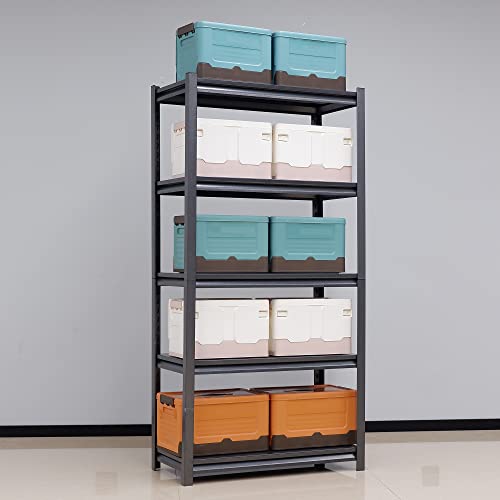 5 Tier Garage Shelving, Storage Shelves Heavy Duty Shelving, Adjustable Metal Shelf Rack And Shelf Units, Garage Shelving Heavy Duty Warehouse Industrial Shelving, 35.4" W X 15.8" D X 72" H #TOP7