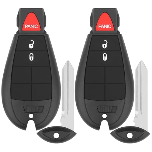 Vurkcy Entry Remote Key Fob Keyless Fit for Dodge Ram 1500 2500 3500 Grand Caravan Journey Durango Jeep Grand Cherokee Chrysler Town and Country Replacement for IYZ-C01C M3N5WY783X (Pack of 2)