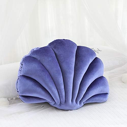VKTY Seashell Shaped Pillow Velvet Cozy Solid Throw Pillow Case Decorative Couch Cushion Throw Pillows Shell With Pillow Insert for Home Sofa Bed Living Room Decor,Throw Pillows