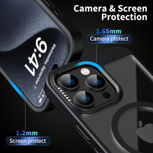 Coque magnétique en métal iPhone 15 Pro Max protection acrylique anti-choc orange