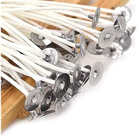 Qintreesify 30Pc 4" Pre-Waxed Cotton Candle Wicks Cover