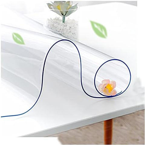 PVC Tablecloth,Transparent Table Cover,Desk Pad,Customizable Size,Waterproof,Non-Slip,Oil-Proof Stain-Proof,Durable,Can Be Used In Restaurants, Living Rooms, Cafes(Color:1mm,Size: 45x45cm) Cover