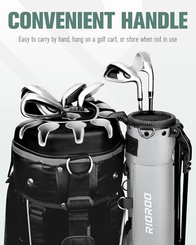 Image of Golf Stand Bag, Lightweight Par 3 Golf Bag Holds Up to 7 Clubs with Two Way Dividers Cooler Pocket Shoulder Strap and Multiple Storage Pockets for Men and Women