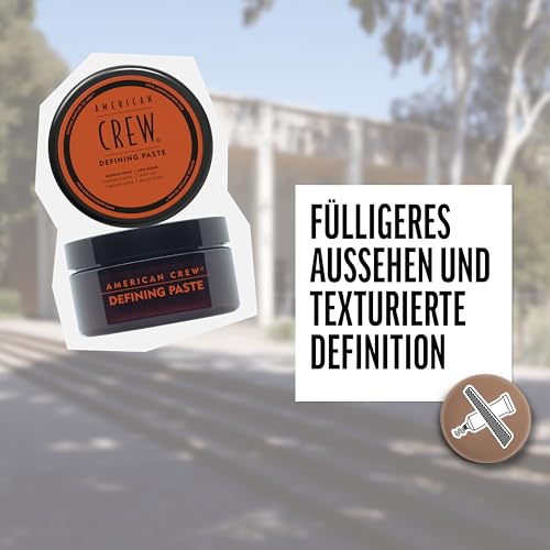 AMERICAN CREW – Defining Paste, 85 g, Stylingpaste für Männer, Haarprodukt mit mittlerem Halt, Stylingprodukt für flexibel formbares Haar & gering glänzendes Finish