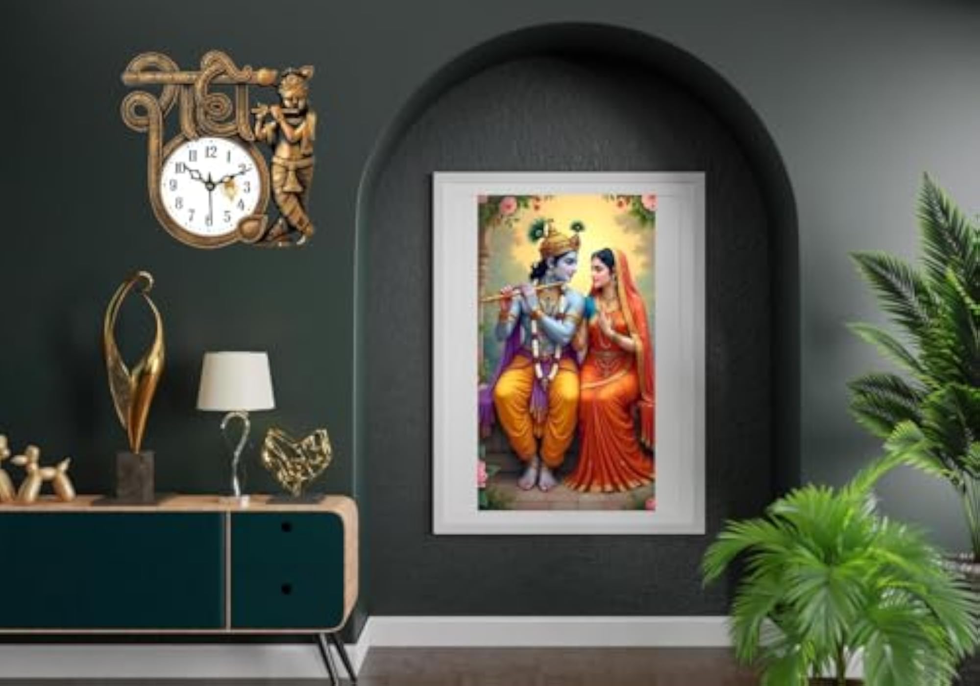 Radhe Traditional Round Wall Clock for Hall